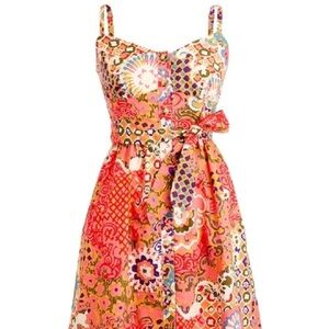J Crew cotton floral strappy dress, size 8.